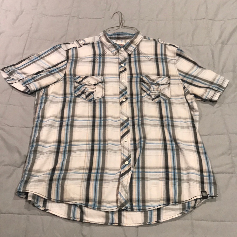 Men’s Western plaid shirt short sleeve